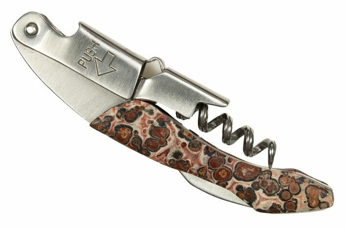 Wine Opener & Corkscrew With Birds Eye Jasper Inlays #327591